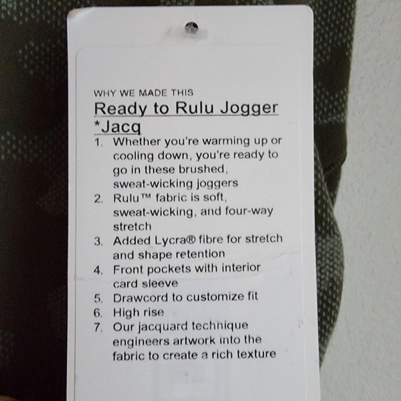 Lululemon Ready to Rulu Jacquard Jogger in Heritage Camo size 6 NWT - Picture 9 of 11
